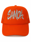 SAMOA Embroidered Trucker Hat - Orange