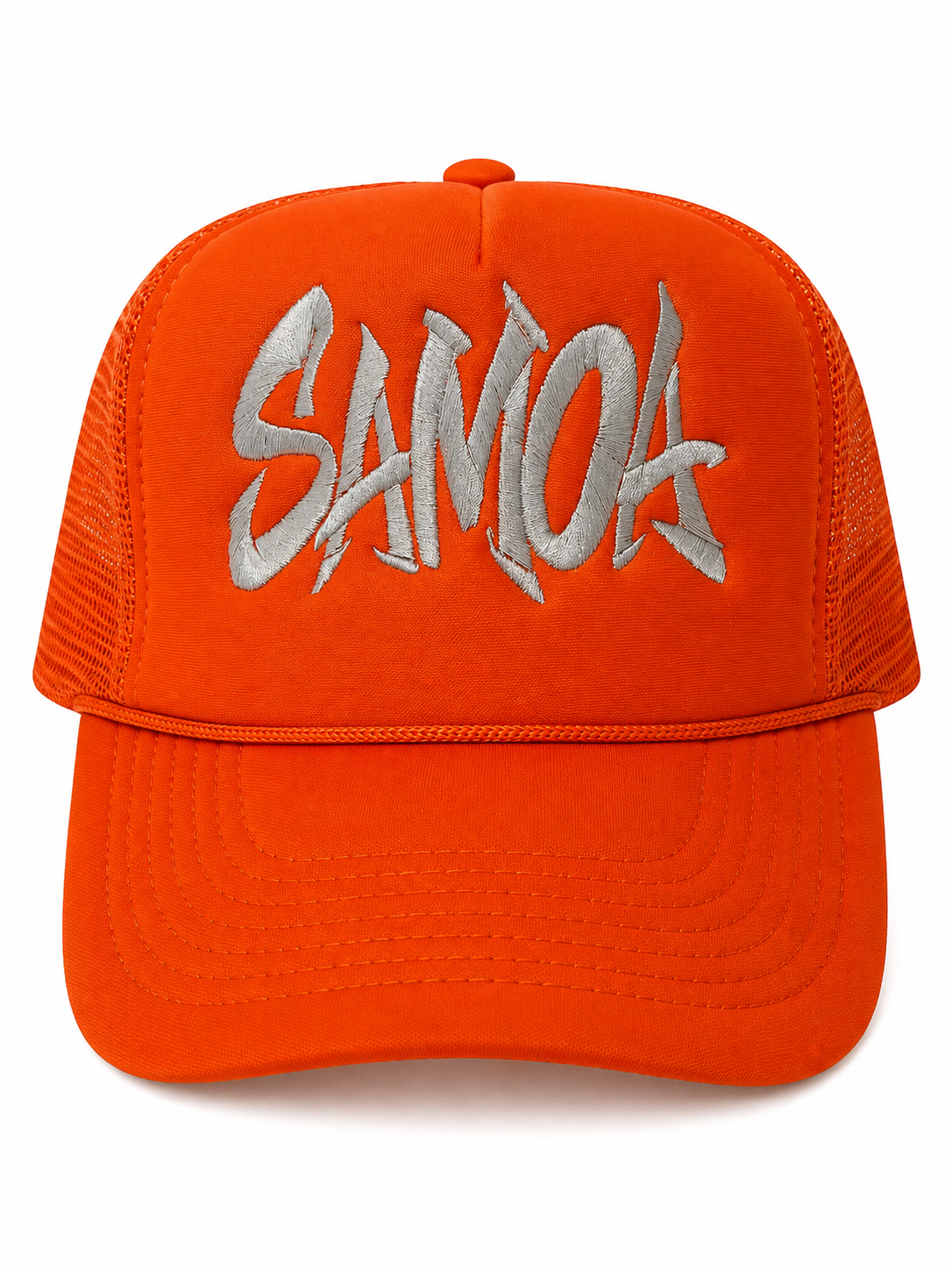 SAMOA Embroidered Trucker Hat - Orange