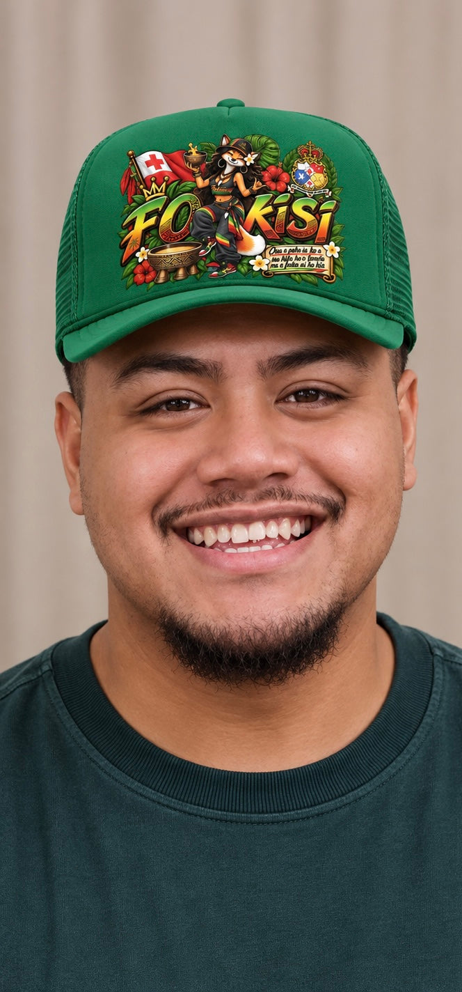 FOKISI Tongan Streetwear Trucker Hat - Green