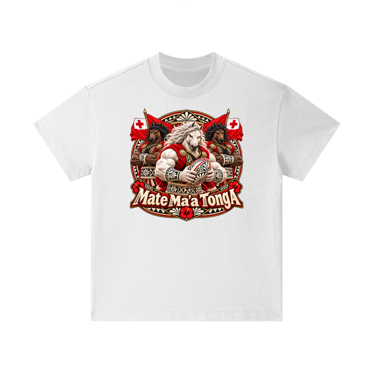 Mate Ma’a Tonga Warrior Stallion Kids T-Shirt