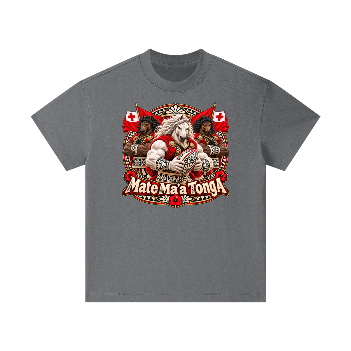 Mate Ma’a Tonga Warrior Stallion Kids T-Shirt