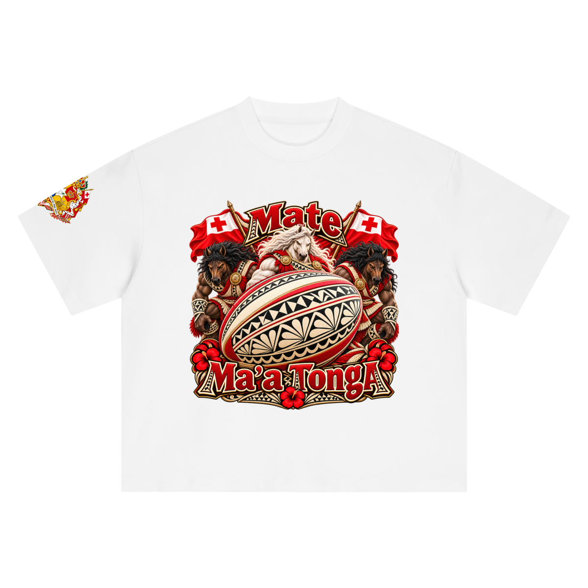 Mate Ma’a Tonga Warrior Stallion Rugby T-Shirt