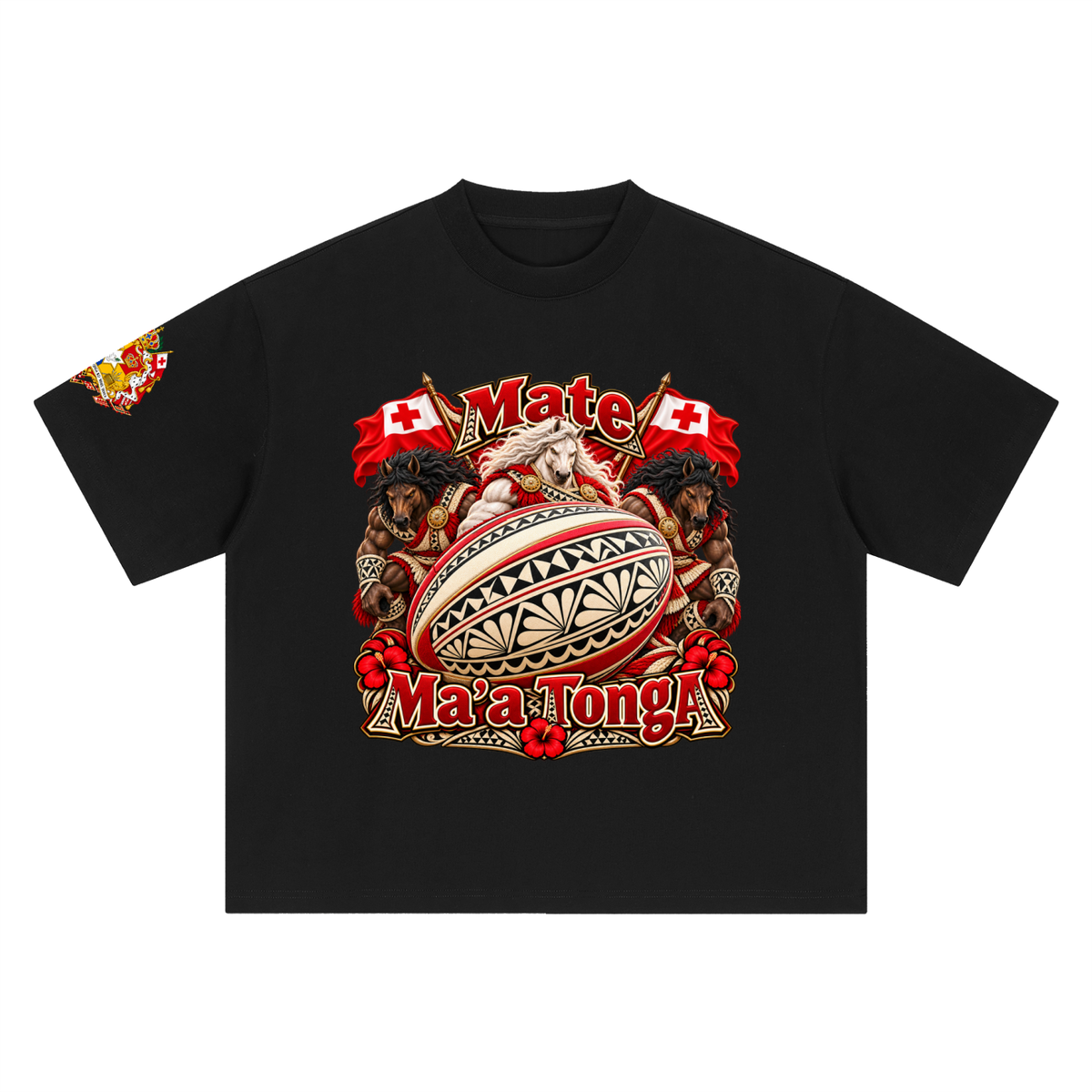 Mate Ma’a Tonga Warrior Stallion Rugby T-Shirt